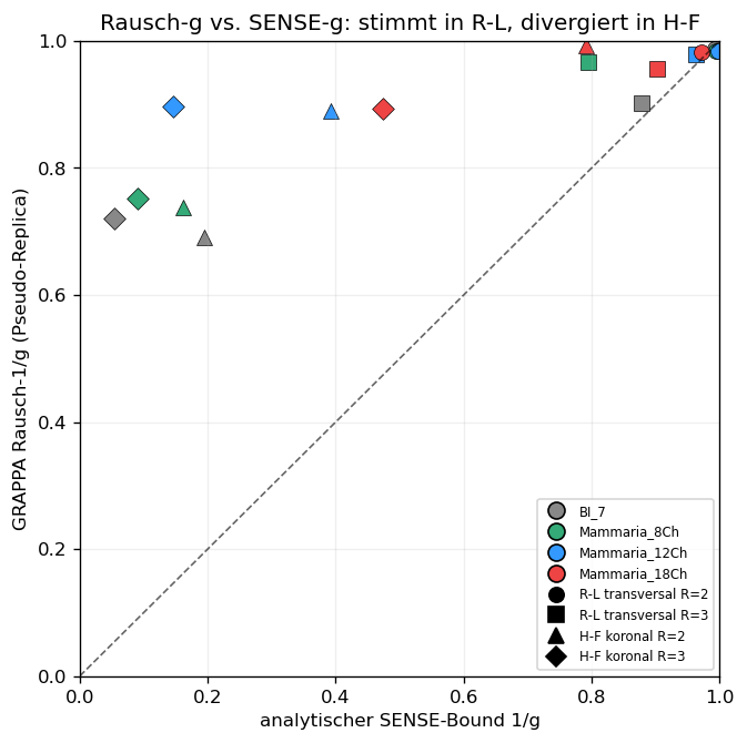 Rausch-g vs SENSE-g Scatter